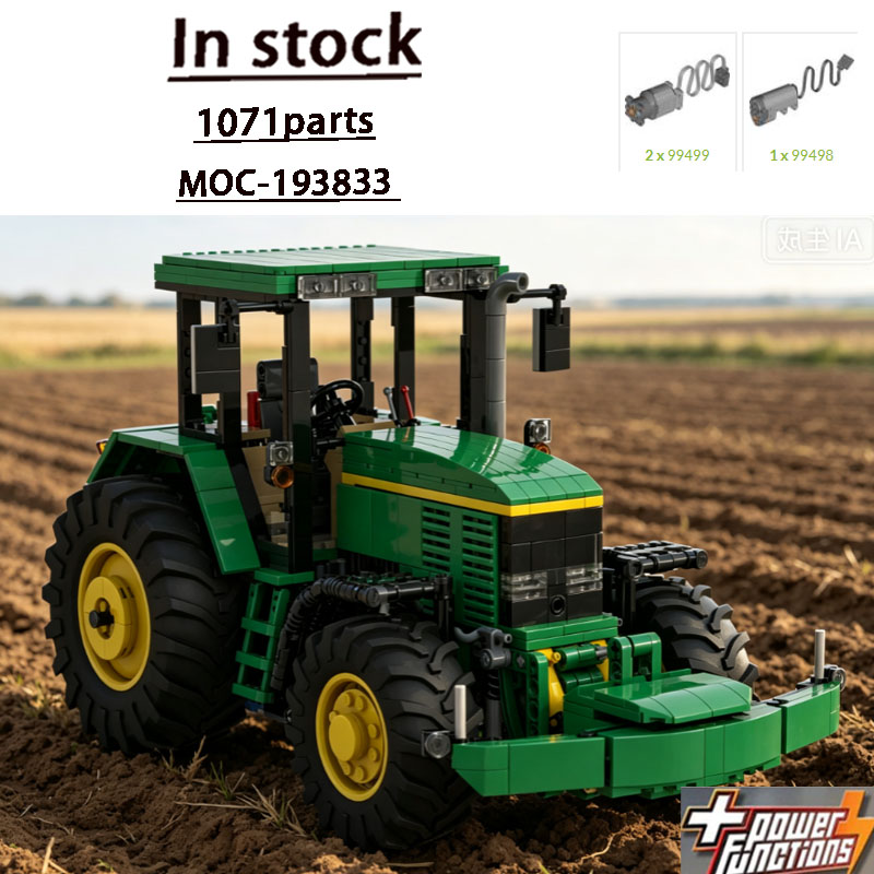 Farming Agriculture Model - Baustein-Modell MOC-193833 Landwirtschaftliche Farm 1980er Grüner