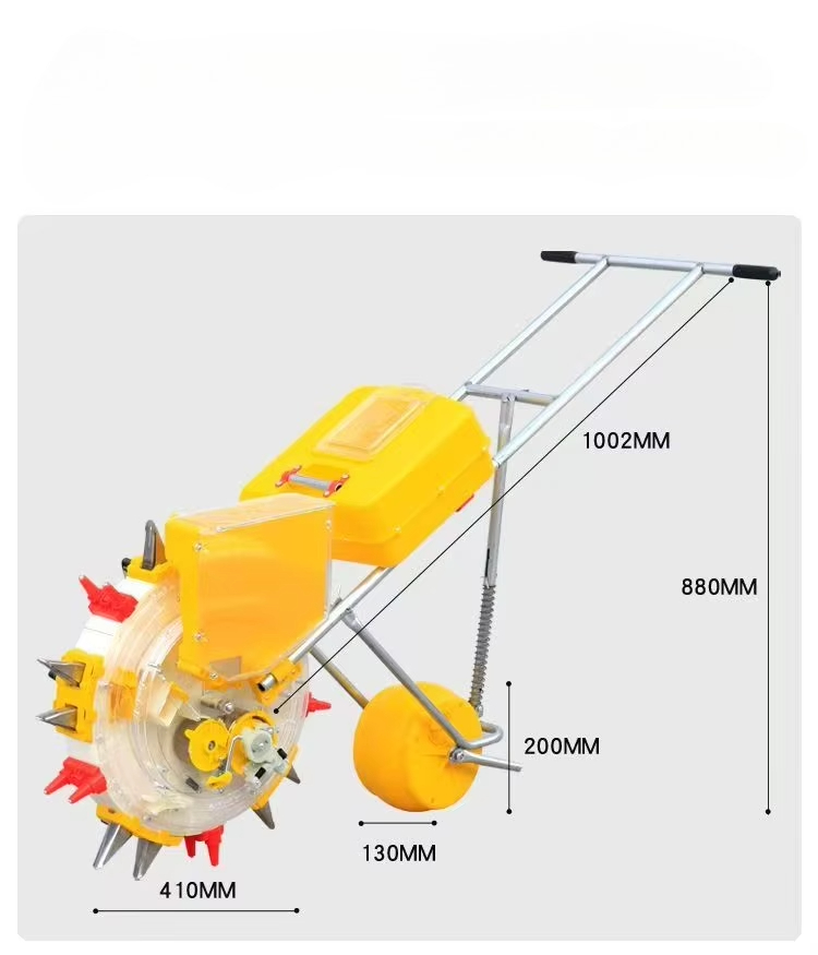 Manual Seeder Hand - Präzisions-2-Reihen-Handsämaschine, neue kleine multifunktionale Landwirtschafts-Pflanzmaschine, handgeführter