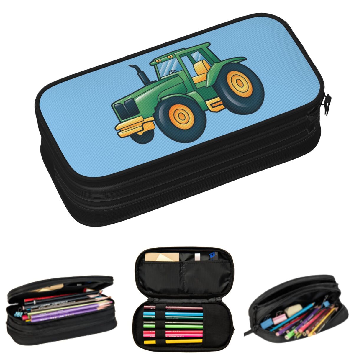 Agriculture Farming School - Federmäppchen mit Cartoon-Motiv, landwirtschaftlicher Traktor auf